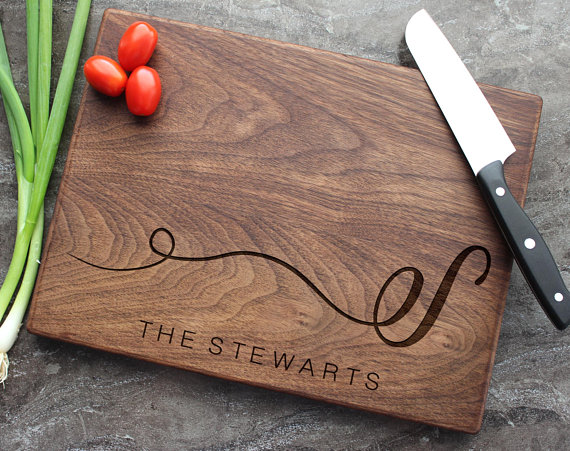 monogrammed cutting boards