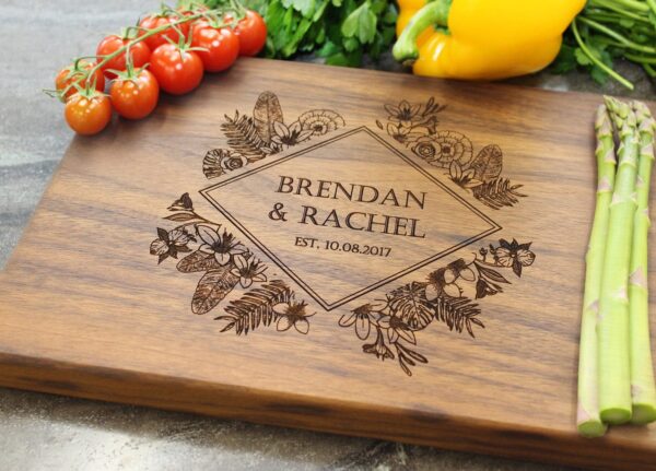 Personalized Cutting Board Engraved Cutting Board Custom Cutting Board Wedding T 