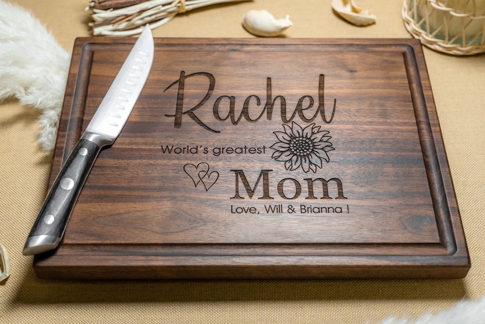 Custom Wood Cutting Board - Engraved Nested Cutting Board for Mom - Love,  Georgie