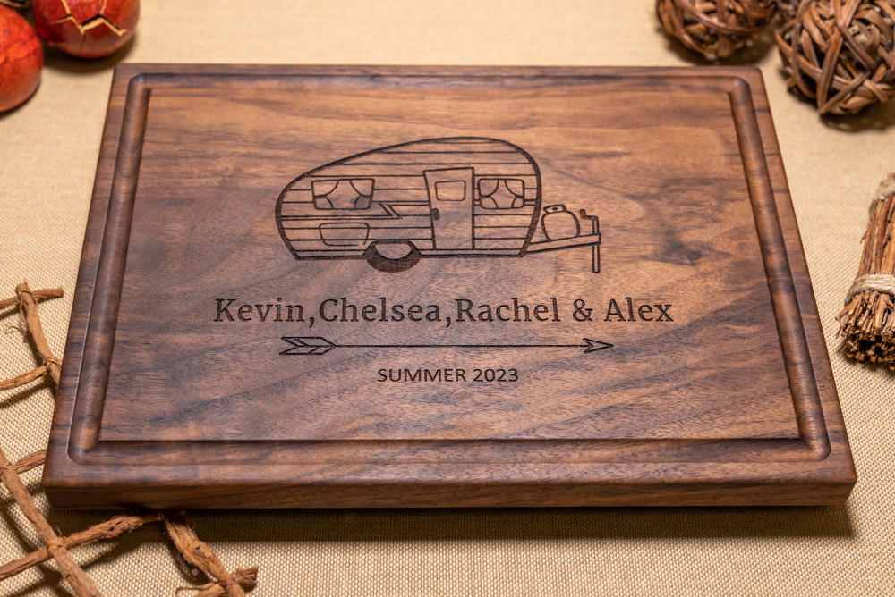 Walnut Cutting Board for Your RV or Travel Trailer Gift, Engraved