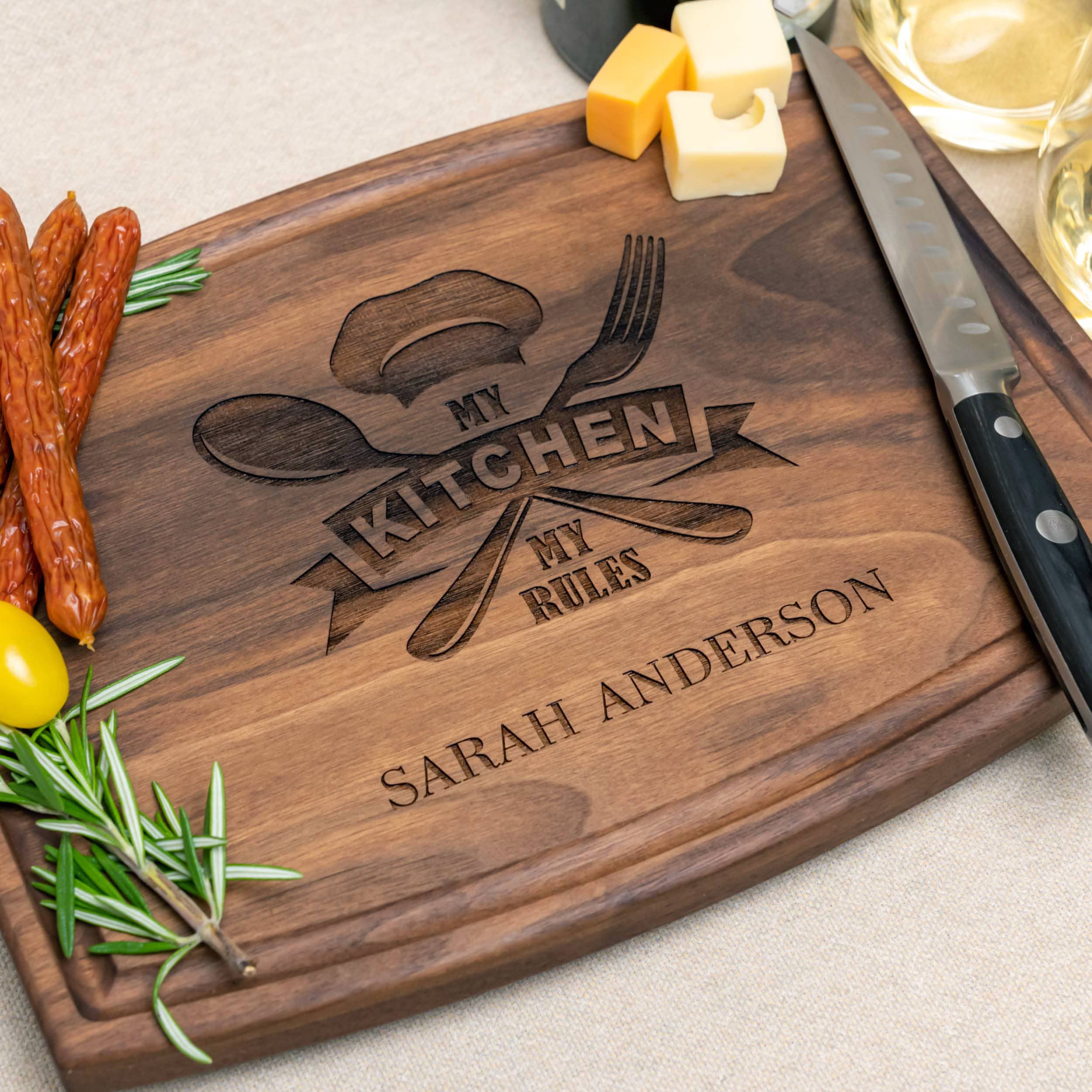 Recipe Cutting Board Personalized Engraved, Custom Gift, Kitchen Decor  Memorial
